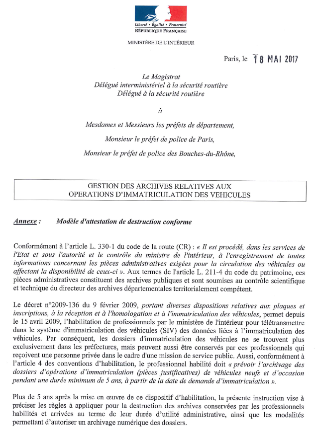 SIV et gestion des archives des professionnels habilites FNA